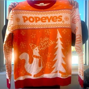 UNIQUE Popeyes Ugly Sweater - Used Once